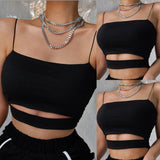 New Fashion Sexy Women's Crop Top Summer Casual Tank Tops Ladies Vest Sleevelees  Bandage Camis