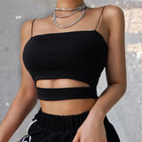 New Fashion Sexy Women's Crop Top Summer Casual Tank Tops Ladies Vest Sleevelees  Bandage Camis