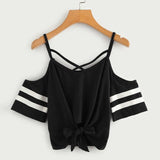 Summer Fashion Off Shoulder Strapless Bow Blouse Casual Ladies Loose Tee Tops Female Women's Short Sleeve Shirt Blusas Pullover